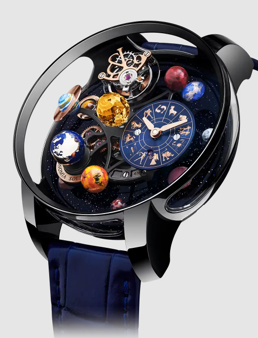 Jacob & Co astronomia solar zodiac BLACK DLC TITANIUM AND SAPPHIRE replica watch AS310.21.SP.AA.A